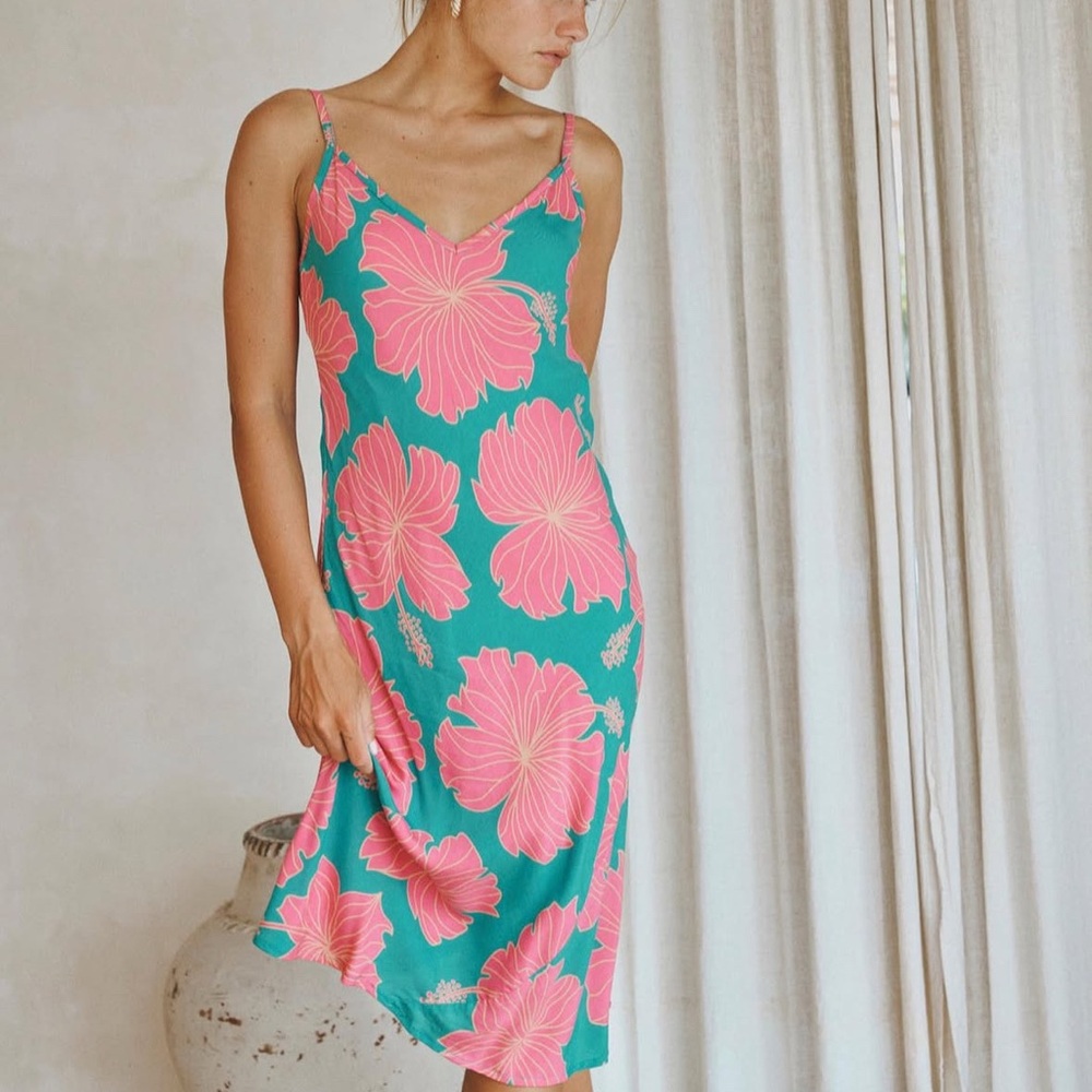 Yireh + Jana Lam Floral Slip Dress XS